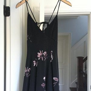 Free People Black Floral Dress